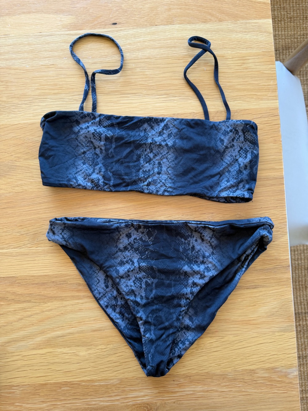 Mai Underwear Snakeskin Bikini Set